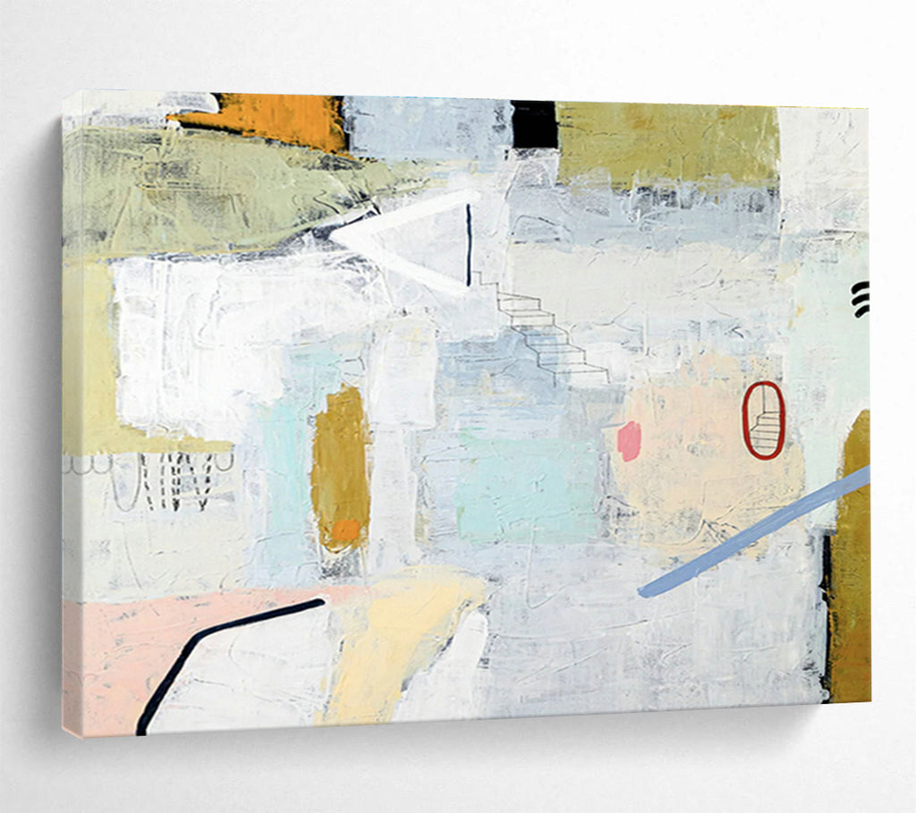 Custom-Made Giant Abstract Hand Painting for River Tidal Energy Generation Facility DLZ2938