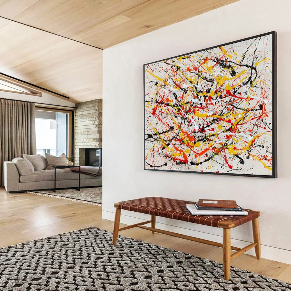Custom Giant Abstract Hand Painting for Club DLZ2687