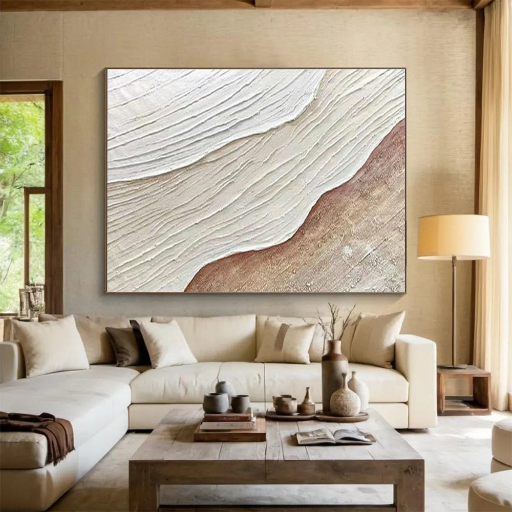Custom-Made Giant Abstract Hand Painting for Cliffside Yoga Retreat Studio DLZ2909