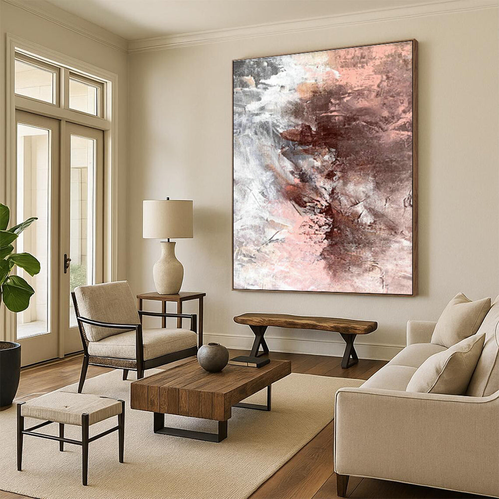 Massive Customizable Hand-Painted Abstract Canvas for Stamp Collecting Exhibitions  DLZ0022