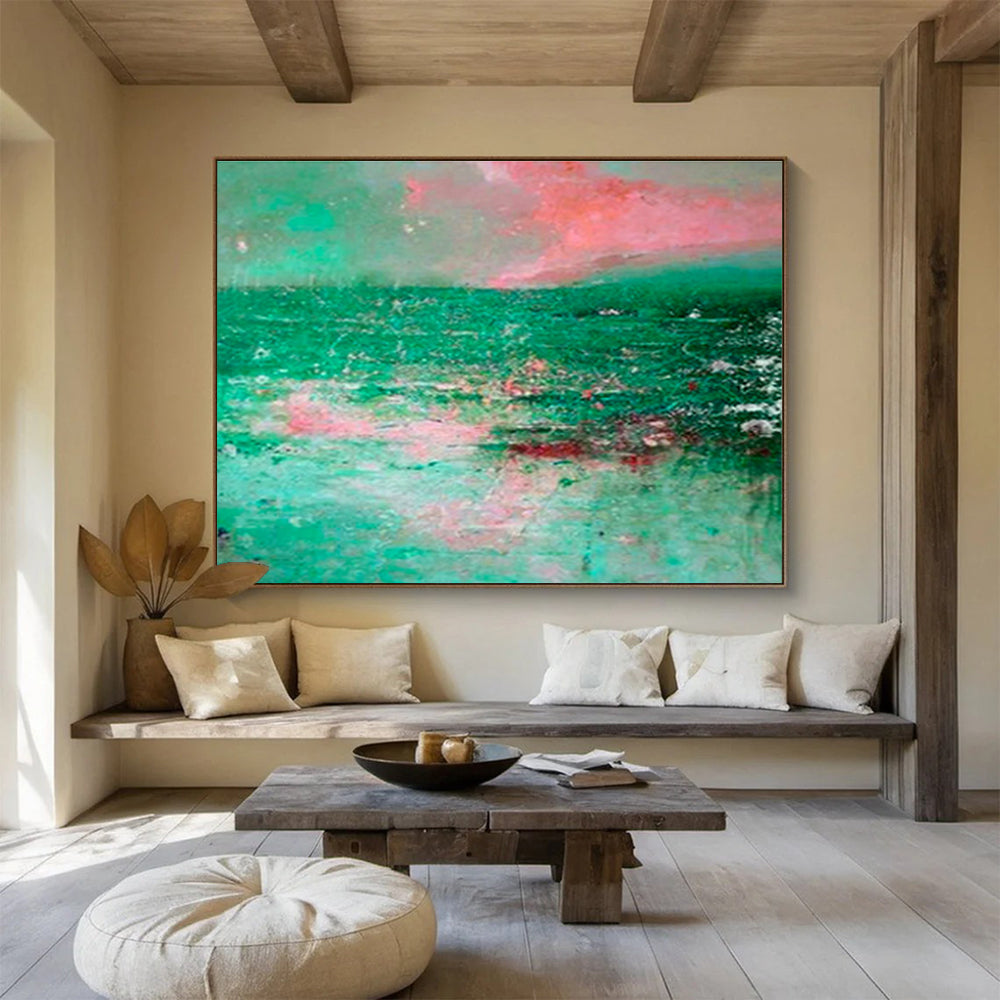 Large Custom Abstract Hand-Painted Art for Sports Medicine Clinic DLZ2782