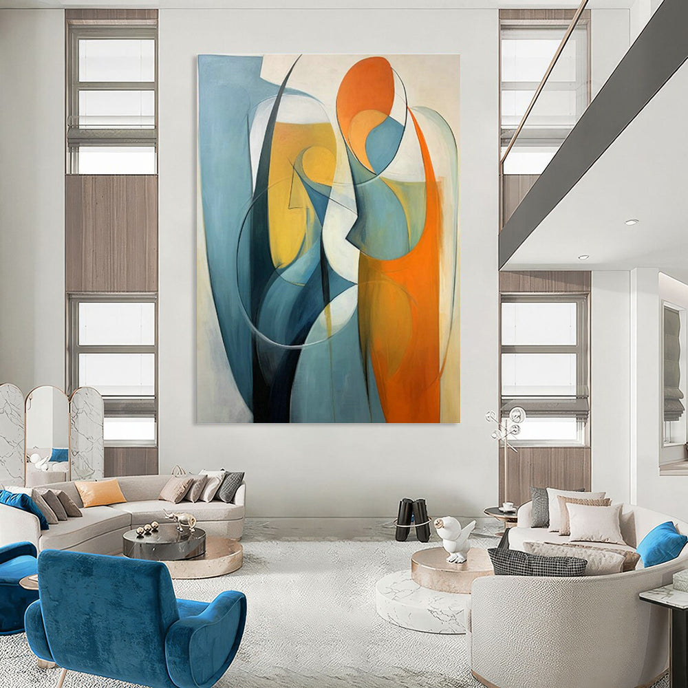 Extensive Large-Scale Custom Hand-Painted Abstract Canvas - Artistic Freedom for Street Performance Arenas  DLZ0286