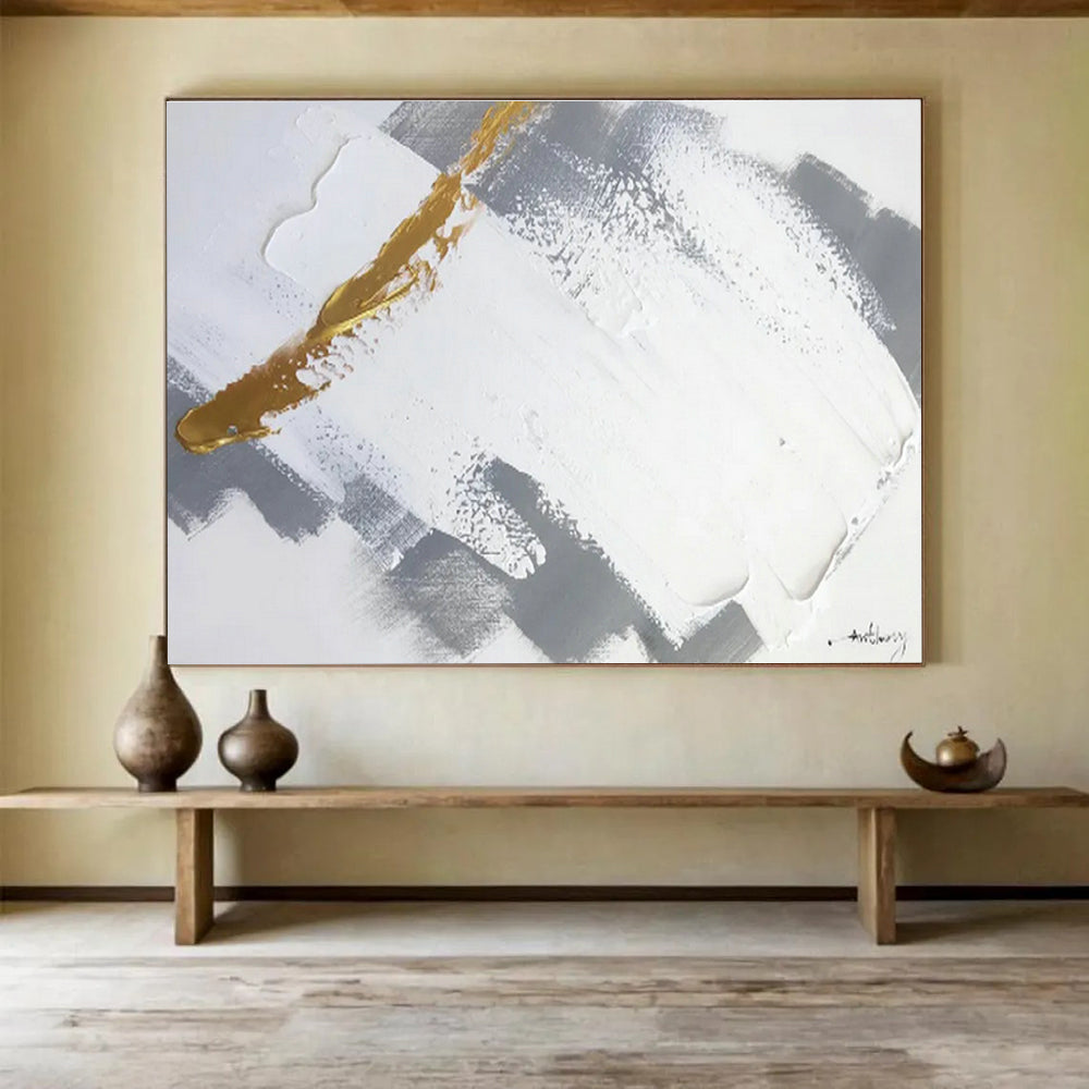 Customized Large-Scale Abstract Hand Painting for Art Gallery DLZ2701