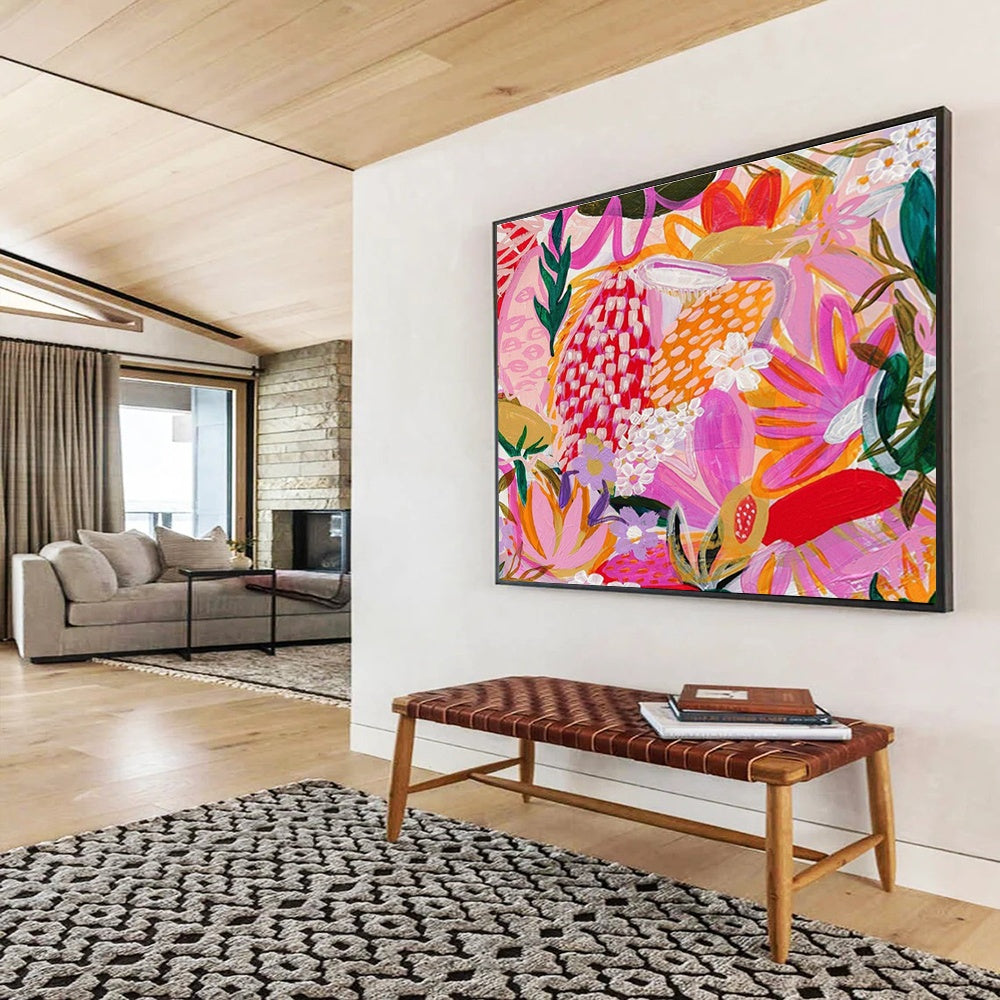 Oversized Custom Hand-Painted Abstract Art for Antarctic Sea Ice Albedo Research Base DLZ3092