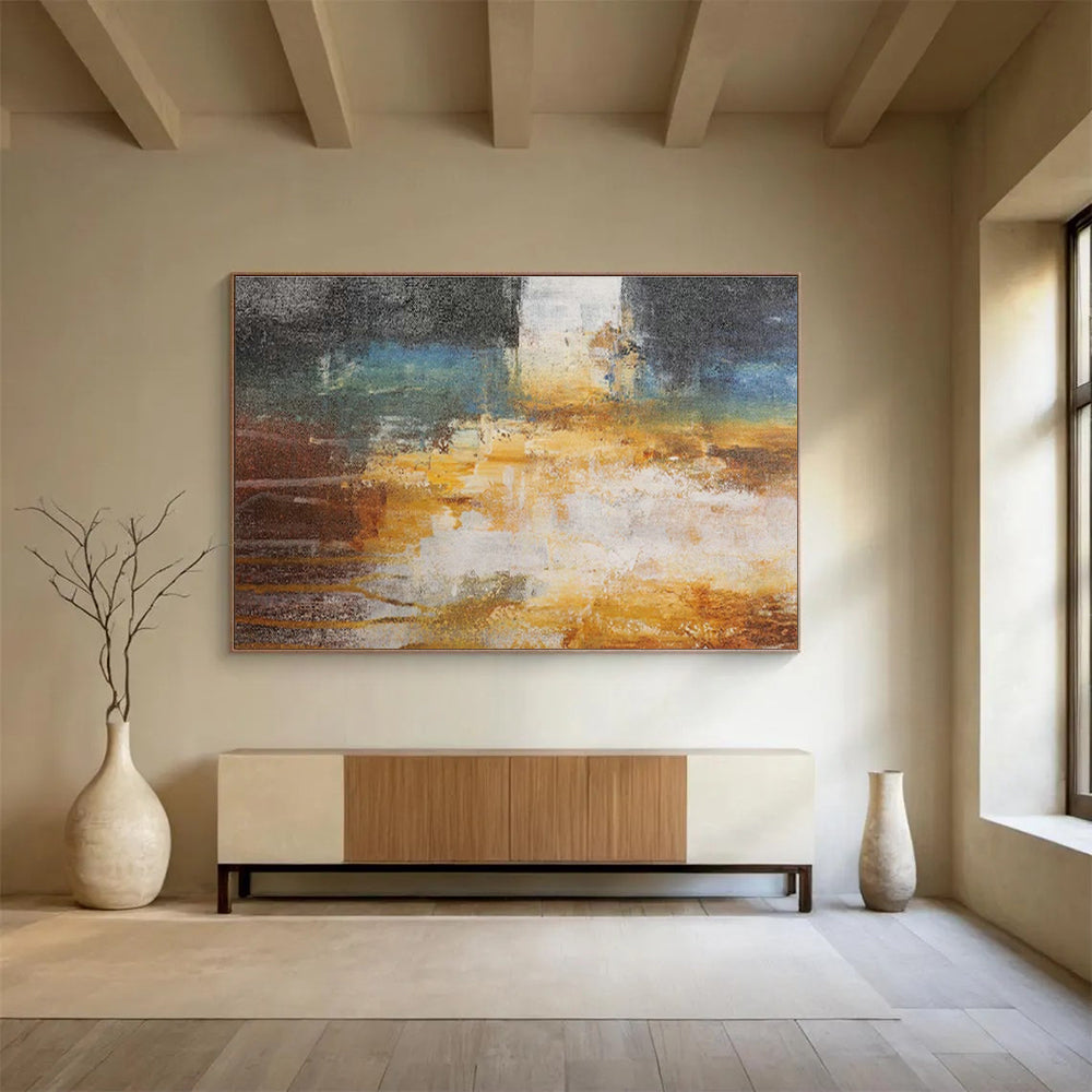 Morandi Tones Gradient Custom Triptych Hand-Painted Abstract Artwork for Bedroom Ambiance