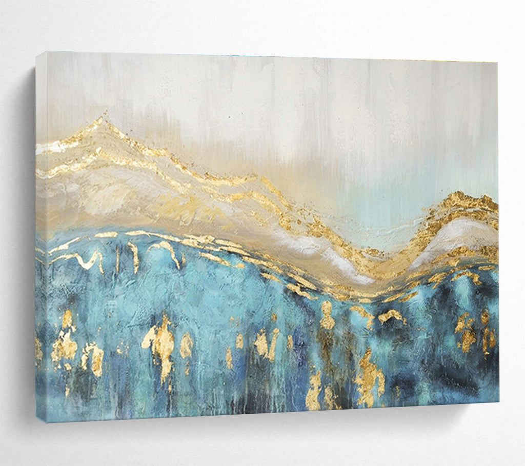 Oversized Custom Abstract Hand Painting for Arctic Tundra Permafrost Thaw Modeling and Prediction Institute DLZ3117