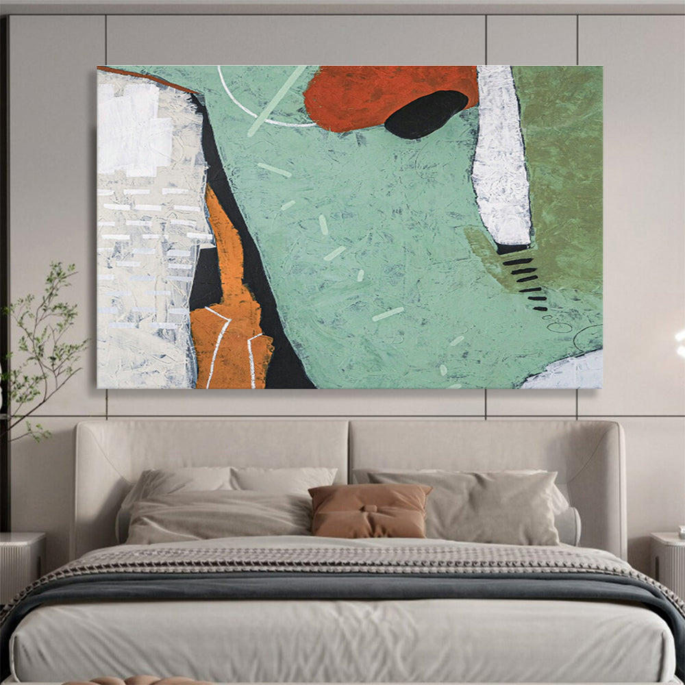 Oversized Custom Abstract Hand Painting for Arctic Permafrost Research Lab DLZ2960