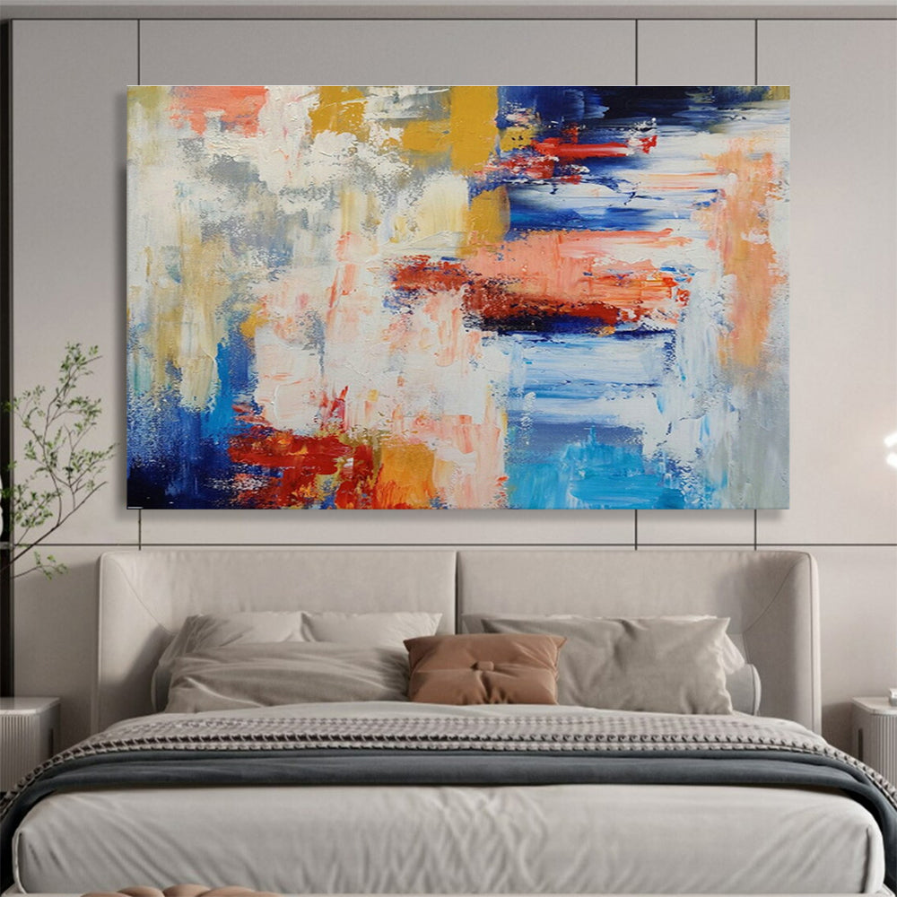Oversized Custom Abstract Hand Painting for Arctic Sea Ice Drilling and Sampling Station DLZ3030