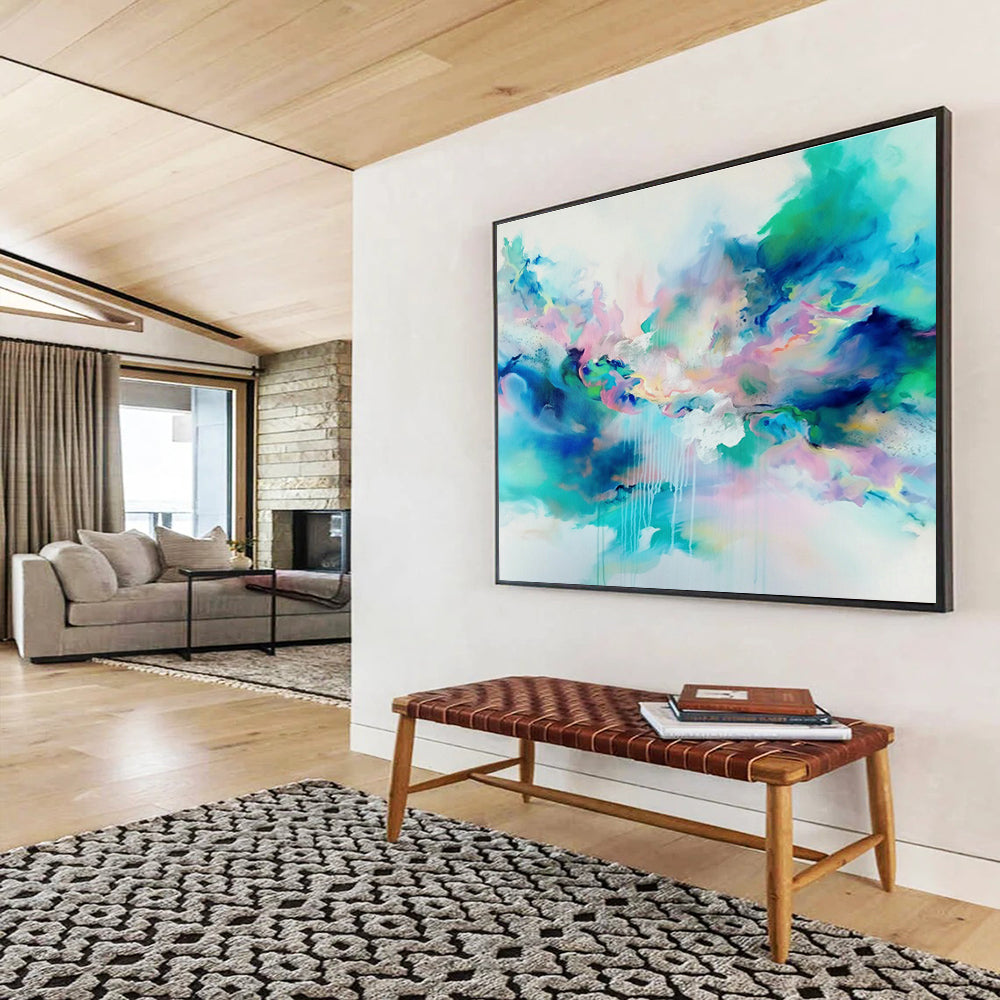 Large-Size Custom Hand-Painted Abstract Painting for E-sports Tournament Command Center DLZ2870