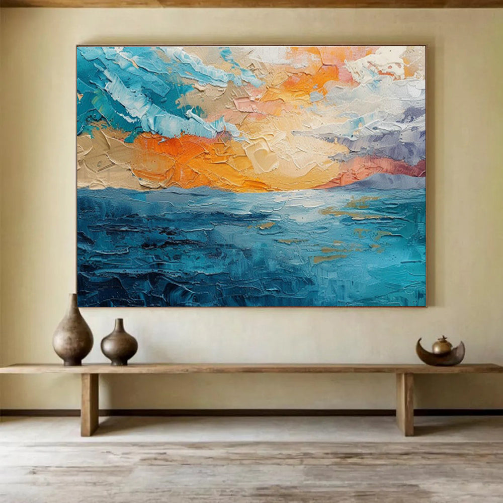 Custom-Made Giant Abstract Hand Painting for Virtual Reality Escape Room DLZ2887