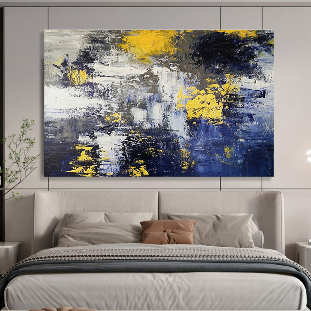 Custom Giant Abstract Hand Painting for Subterranean Aquifer Monitoring and Protection Center DLZ3033