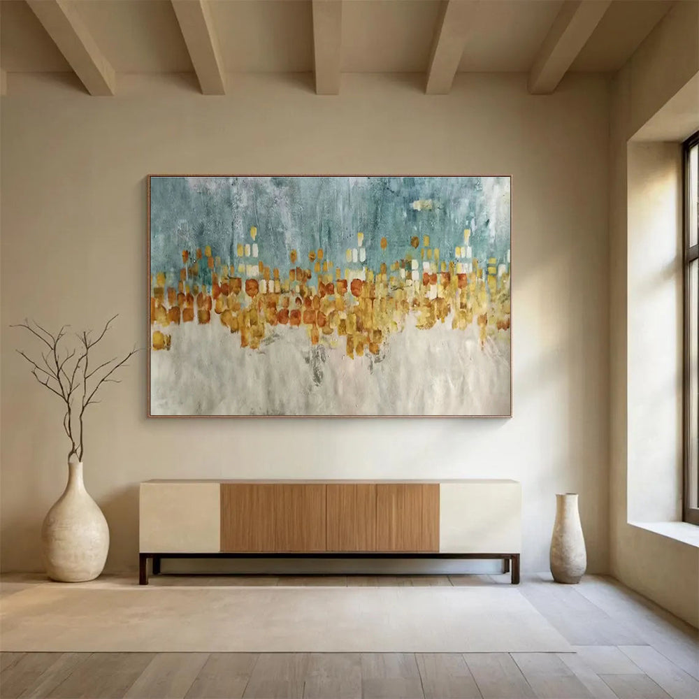 Oversized Hand-Painted Abstract Canvas, Bold Expressive Art for Hotel Lobbies DLZ3225