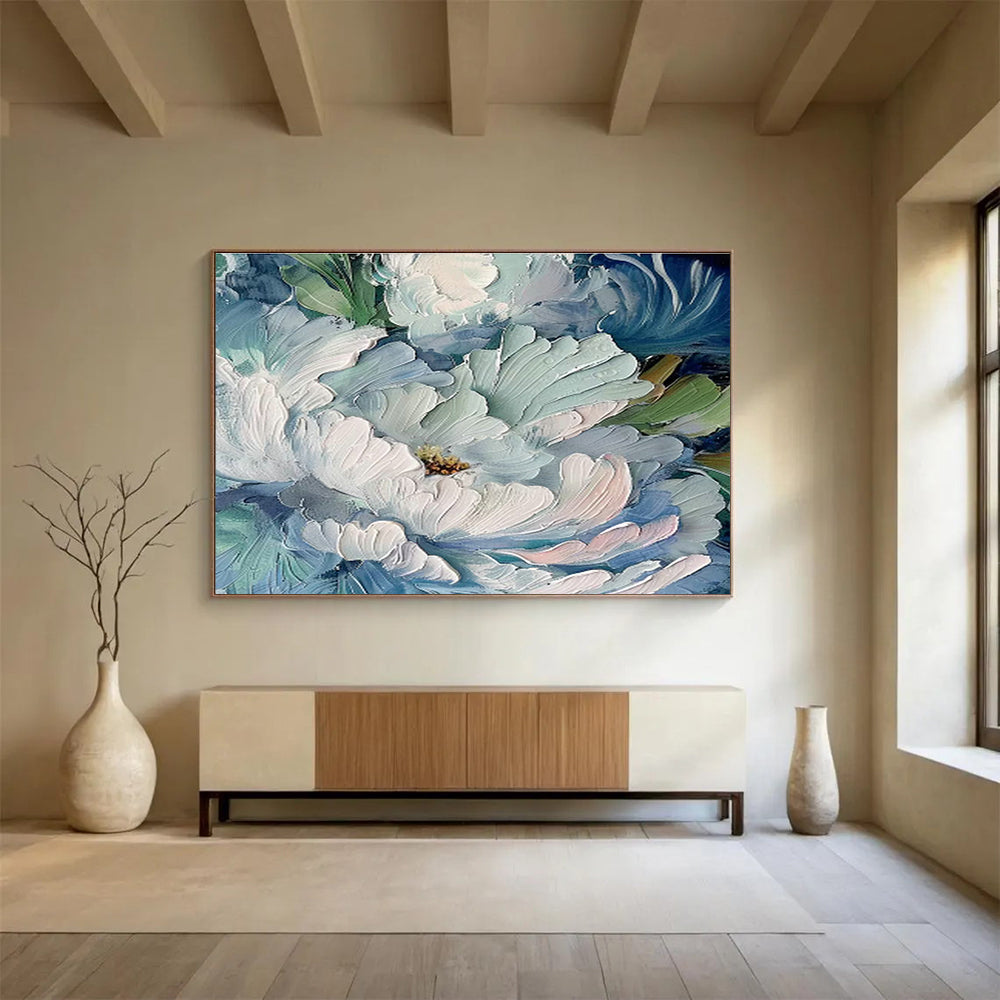Oversized Custom Abstract Hand Painting for Arctic Permafrost Carbon Release Research Station DLZ3059