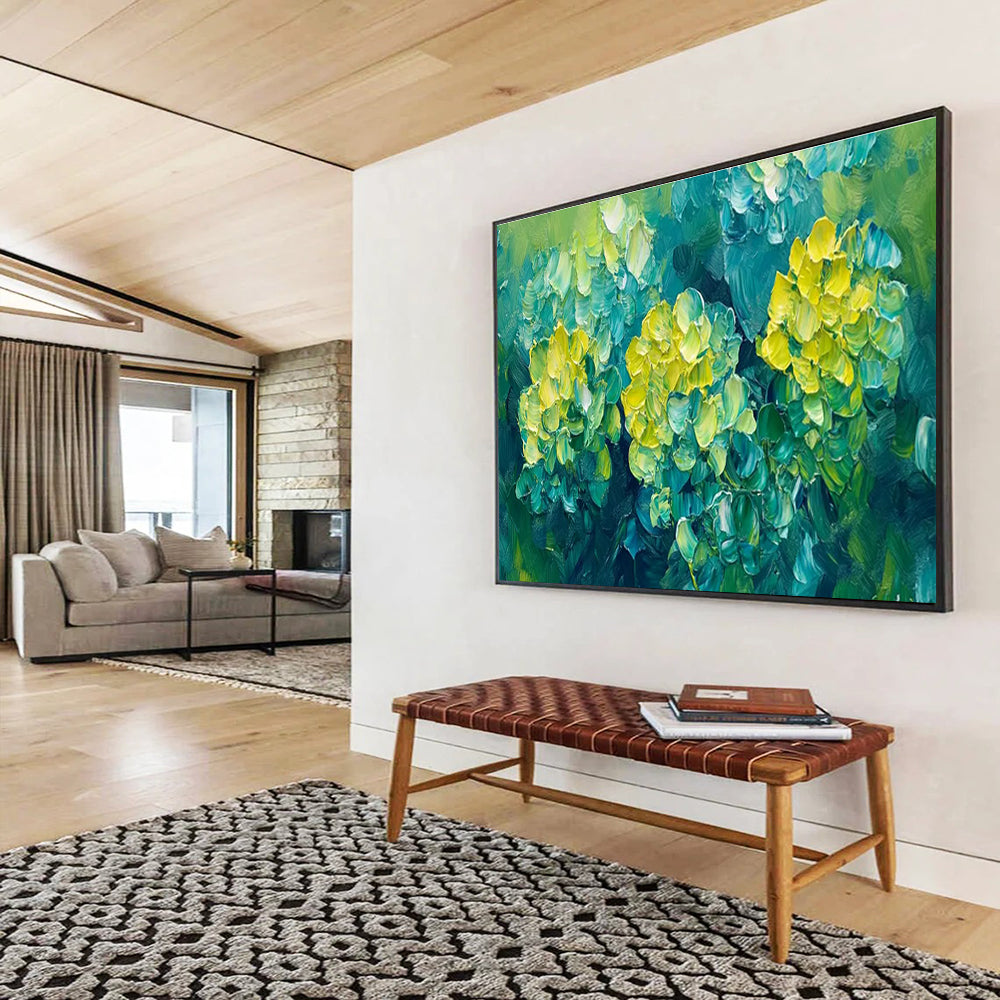 Large Custom Abstract Hand-Painted Art for Underwater Archaeological Artifact Conservation and Conservation Education Center DLZ3183