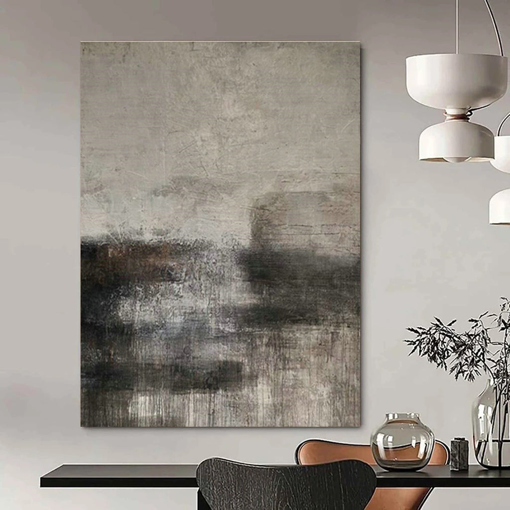 Immense Large-Scale Custom Hand-Painted Abstract Canvas - Inspiring Decor for Language Learning Centers  DLZ0194