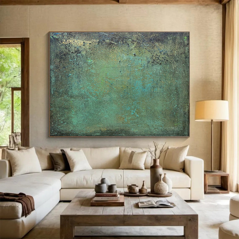 Oversized Custom Hand-Painted Abstract Art for Subterranean Mushroom Spore Research Laboratory DLZ2984