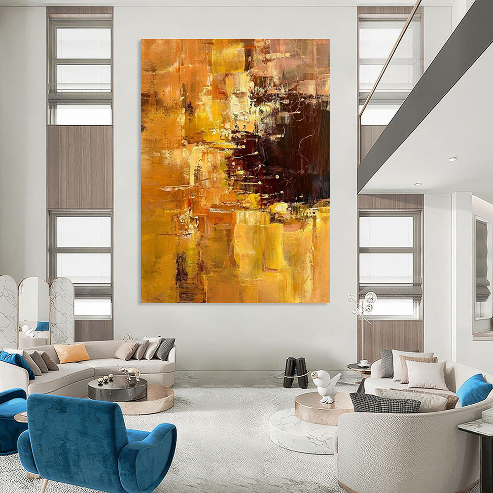 Massive Custom Hand-Painted Abstract Canvas - Artistic Elegance for Orchid Hybridization Greenhouses  DLZ0324