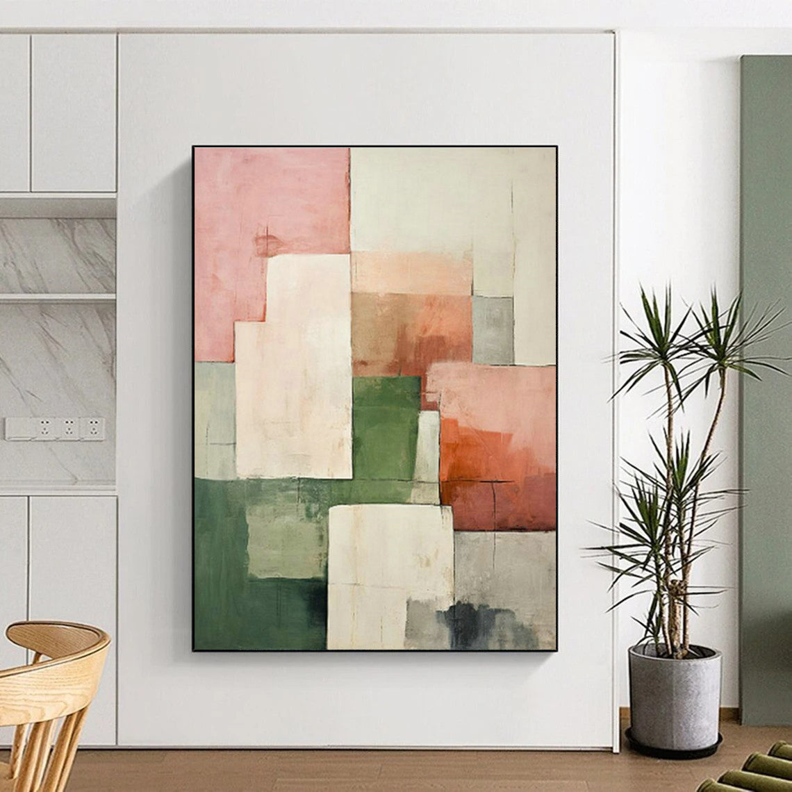 Immense Custom Hand-Painted Abstract Painting - Artistic Passion for Rock Music Concert Halls  DLZ0289