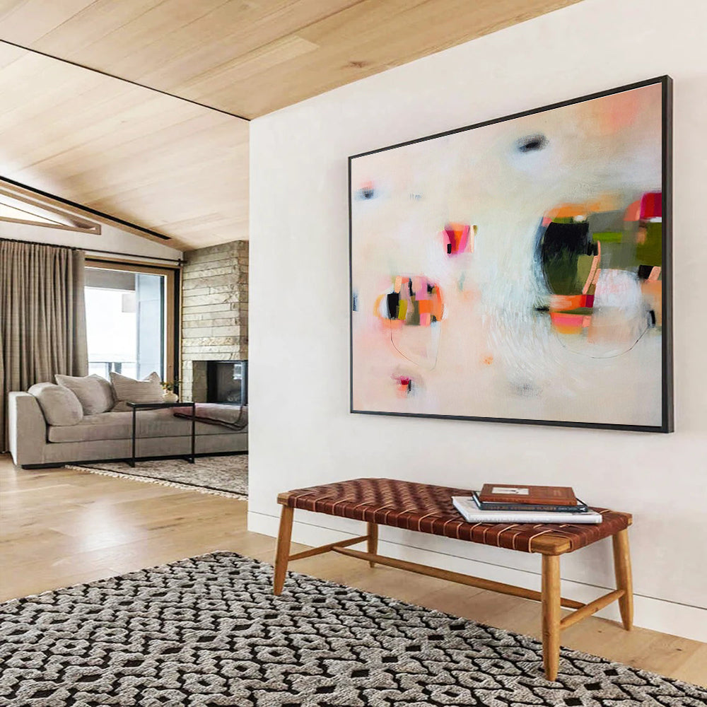 Prism Glass Custom Hand-Painted Abstract Art for Light Installations and Gallery Displays