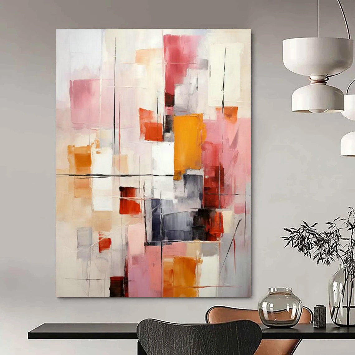 Gigantic Custom Hand-Painted Abstract Art - Historical Splendor for Imperial Palace Museums  DLZ0287