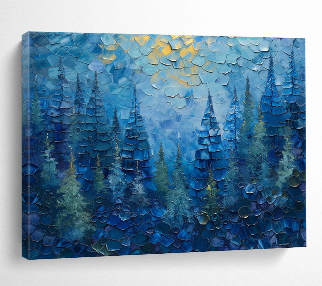Customized Large Abstract Hand Painting for Subterranean Geothermal District Heating Control Room DLZ3056
