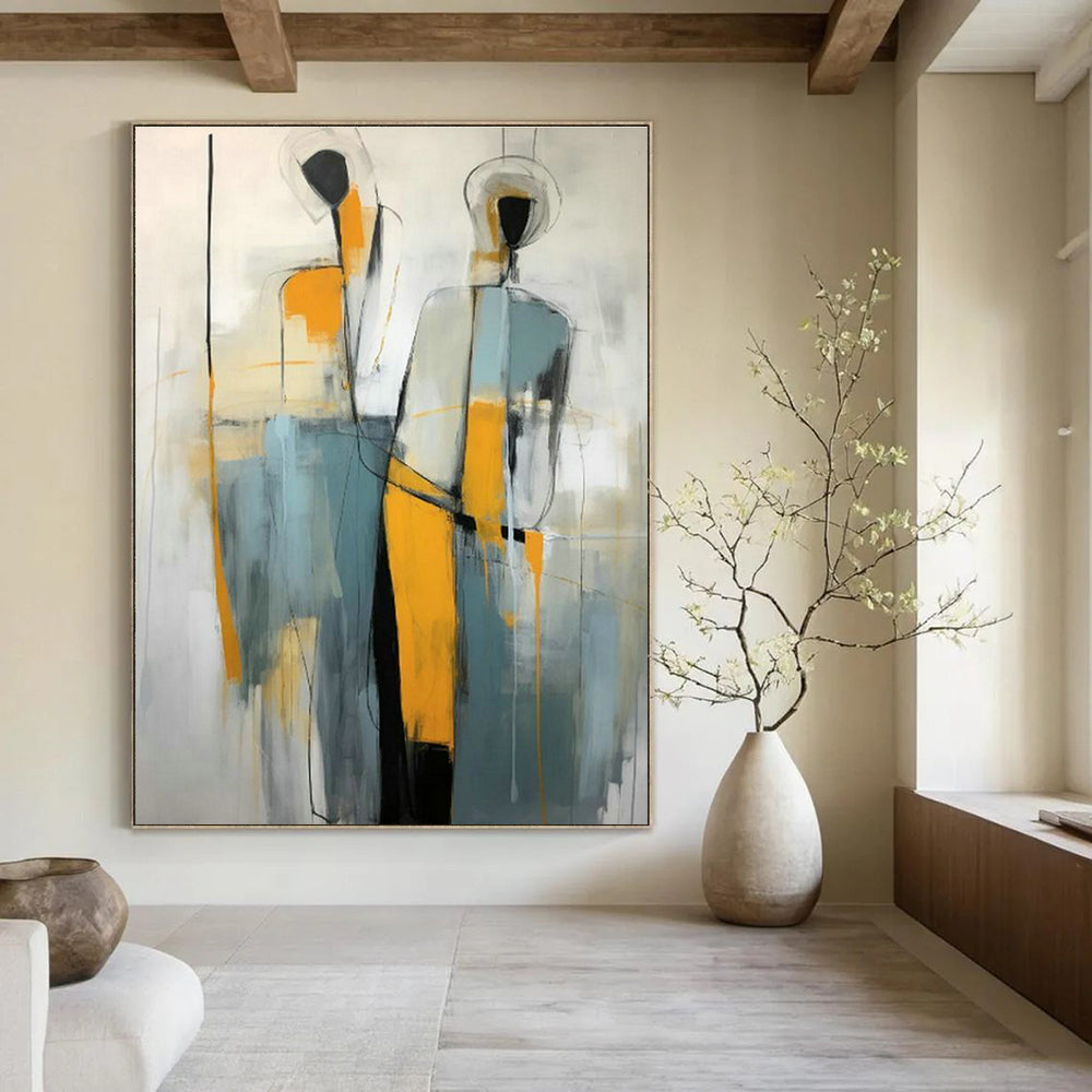 Vast Custom Hand-Painted Abstract Painting - Artistic Vision for Film Production Studios  DLZ0285
