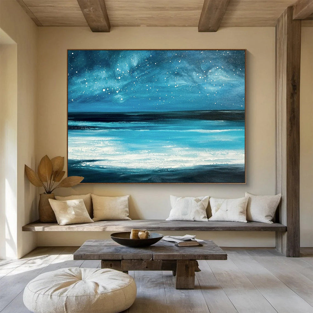 Customizable Wine Cellar Large Abstract Hand-Painted Art