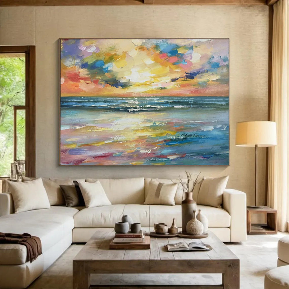 Tailored Hockey Arena Giant Abstract Hand-Painted Mural