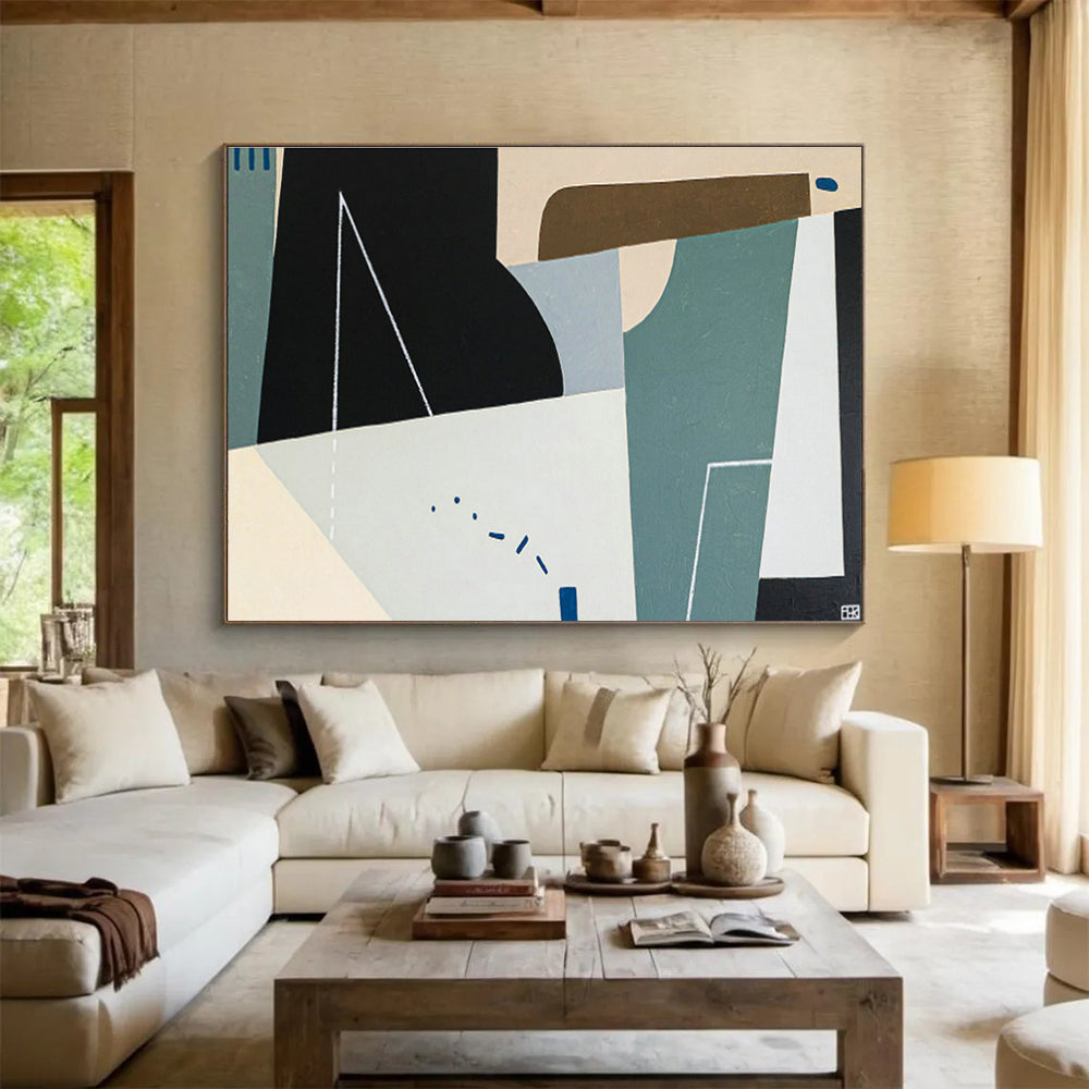 Large-Size Custom Abstract Hand Painting for Antarctic Research Drilling Station Laboratory DLZ2937