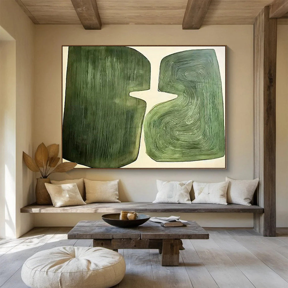 Custom Giant Abstract Hand Painting for Mountain Lodge Ski Rental Shop DLZ2913