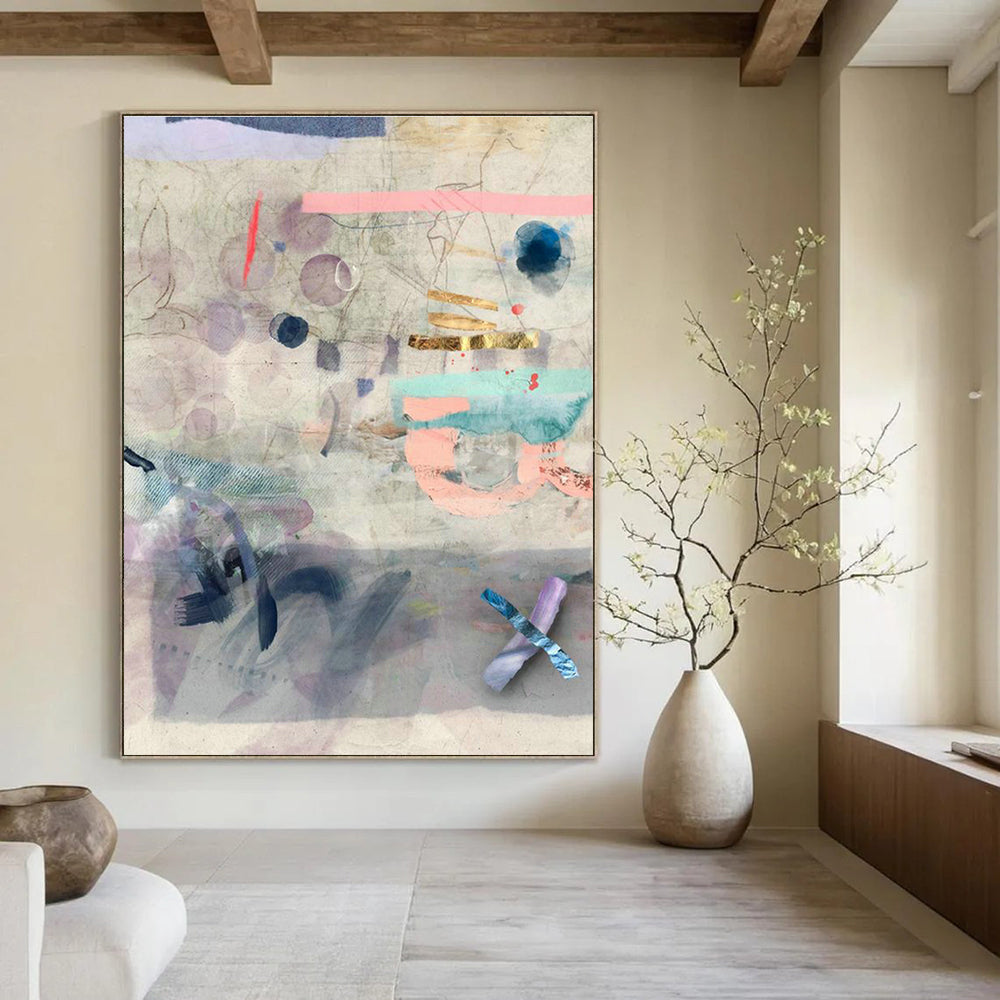 Generous Custom Hand-Painted Abstract Art - Charming Touch for Bed & Breakfasts  DLZ0160