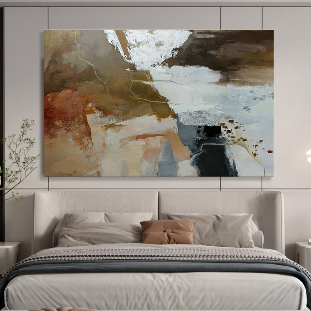 Large Custom Abstract Hand-Painted Art for Online Stock Trading Platform Operations Room DLZ2898