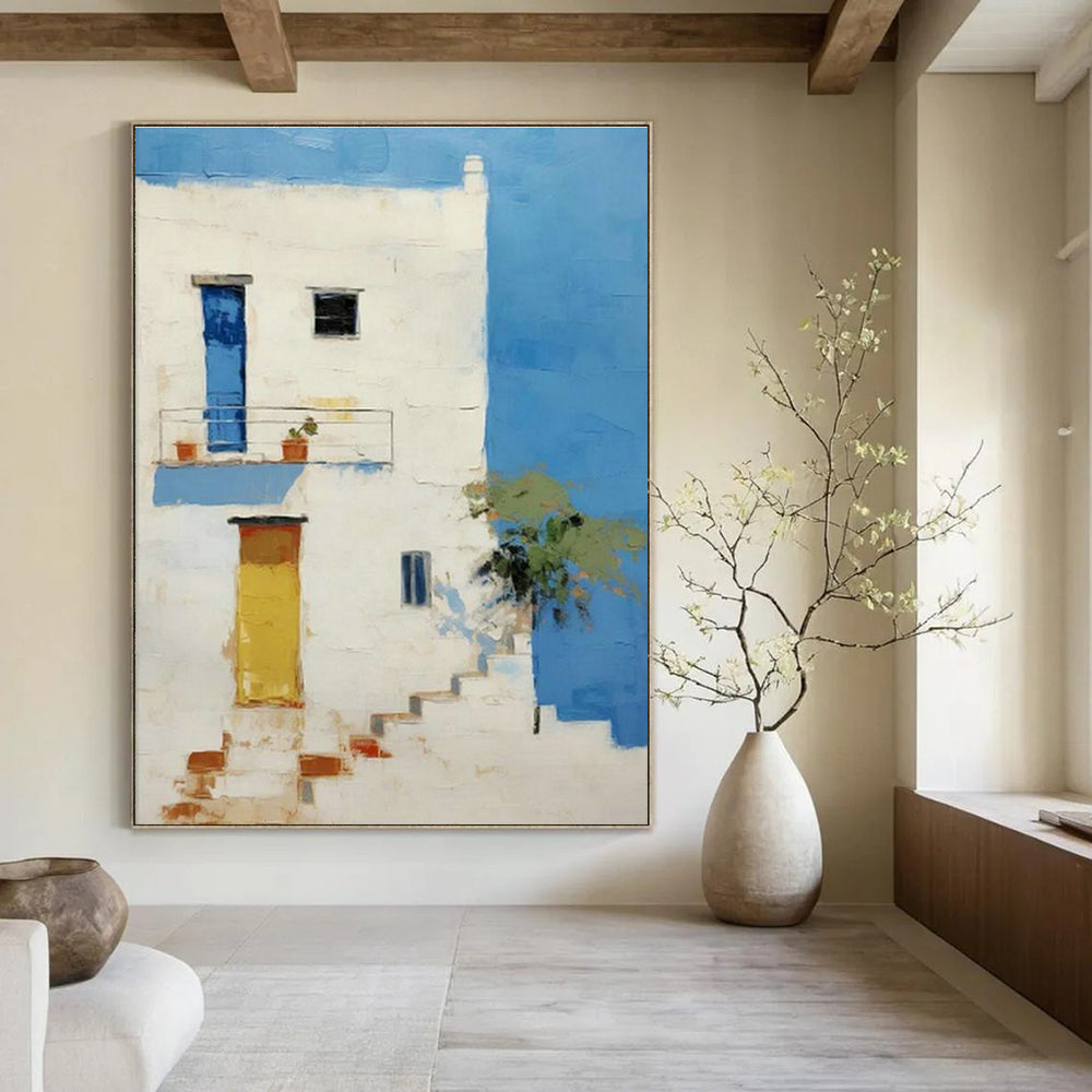 Oversized Custom Hand-Painted Abstract Canvas for Virtual Interior Design Showrooms  DLZ0114