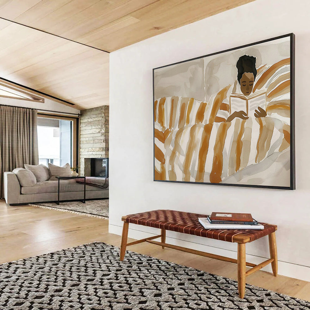 Customizable Space Solar Power Station Giant Abstract Hand Painting DLZ2614