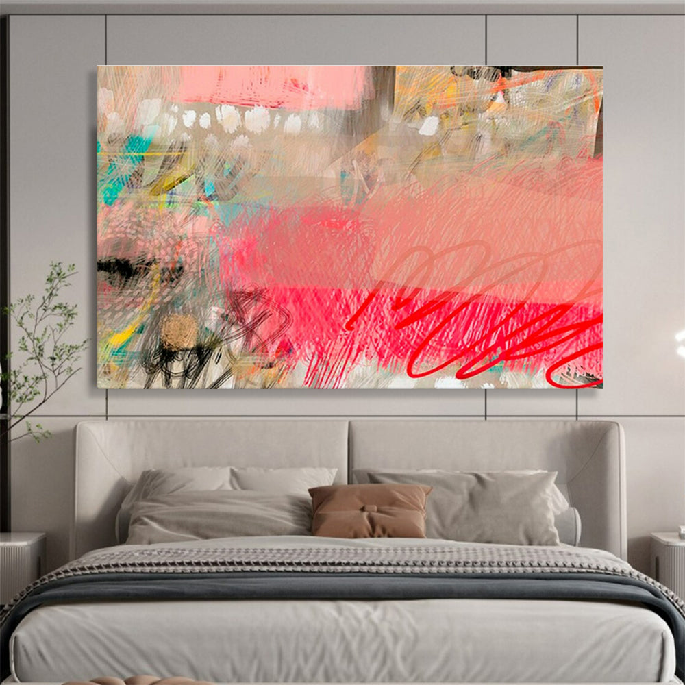 Custom-Made Quantum Satellite Launch Pad Large Abstract Hand Painting DLZ2590