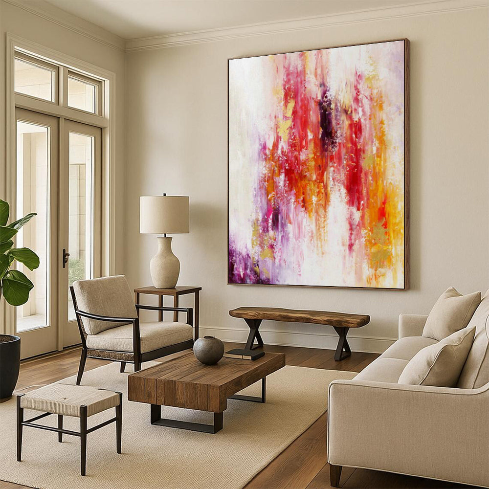 Enormous Custom Hand-Painted Abstract Art for Urban Rooftop Urban Gardens  DLZ0060