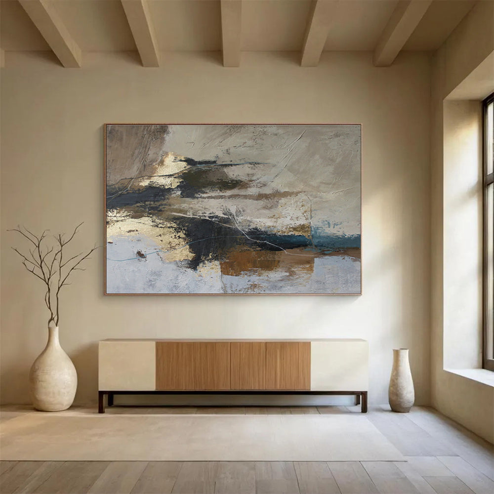 Custom-Made Giant Abstract Hand Painting for Virtual Museum Exhibition Hall DLZ2895