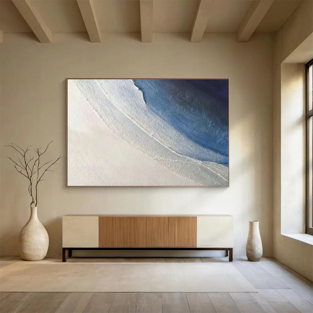 Oversized Custom Hand-Painted Abstract Canvas for Outdoor Patios DLZ3278