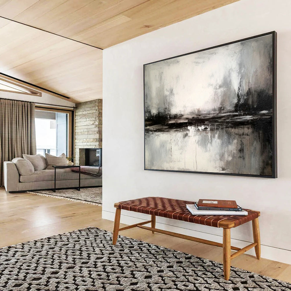 Oversized Custom Hand-Painted Abstract Art for Golf Clubhouse DLZ2726