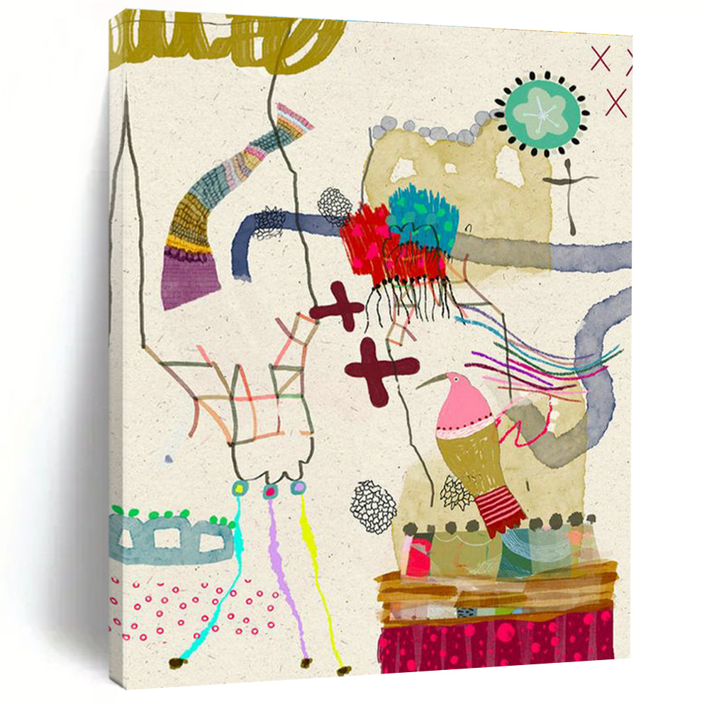 Monumental Custom Hand-Painted Abstract Canvas - Striking Focal Point for Convention Centers  DLZ0161
