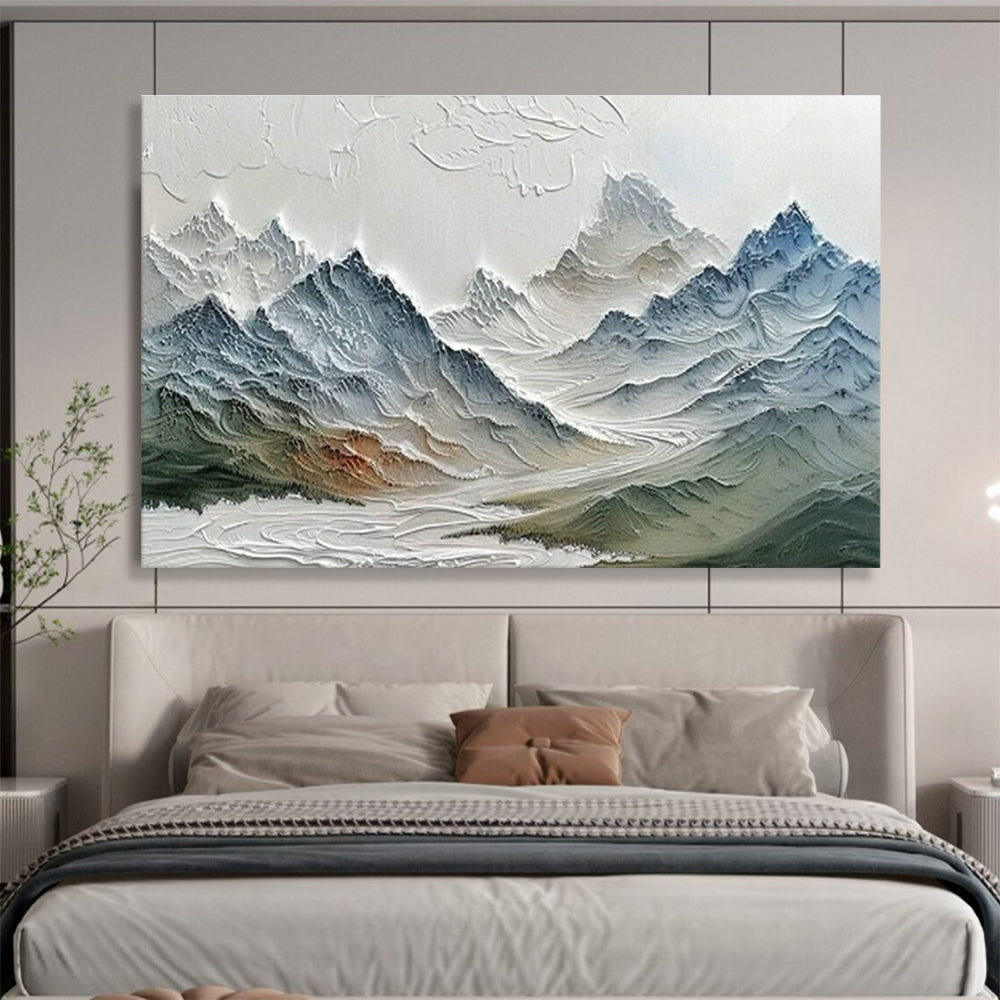 Customized Large-Scale Abstract Hand Painting for Urban Rooftop Garden Maintenance Shed DLZ2837