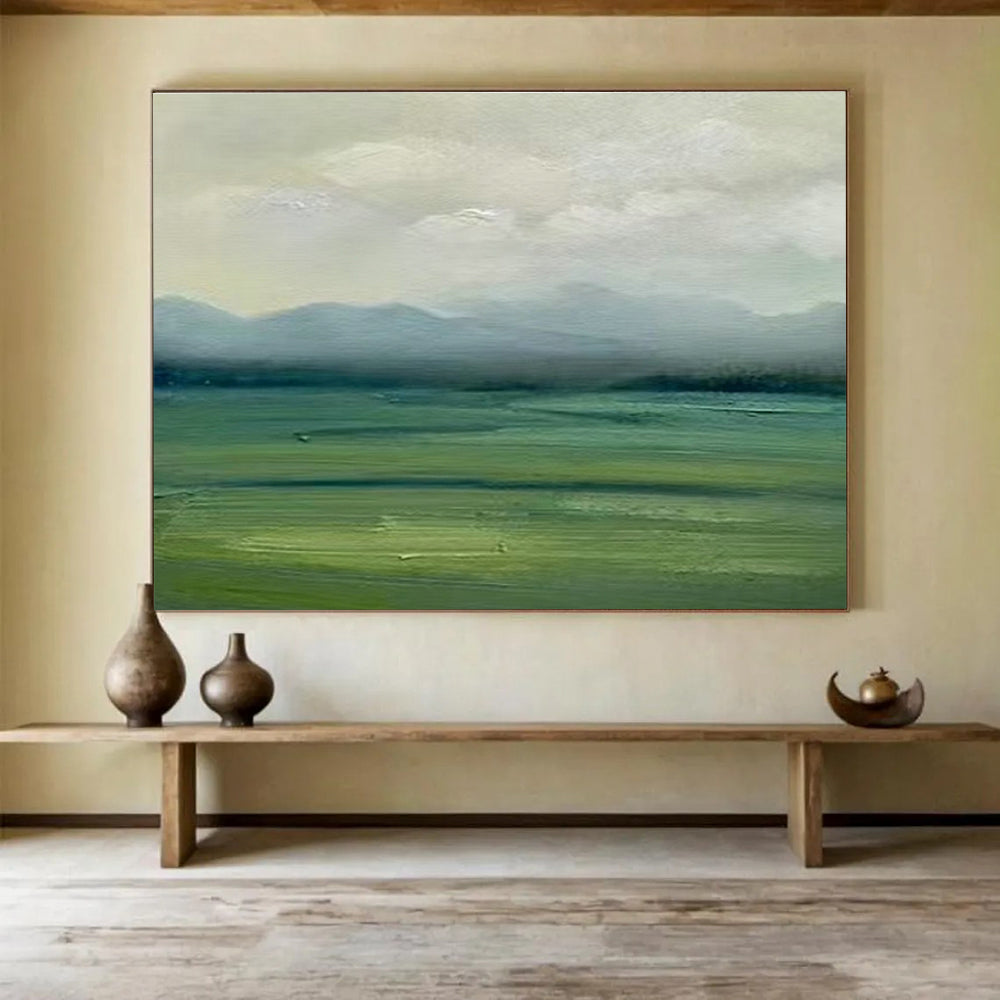 Bespoke Library Oversized Abstract Hand-Painted Mural