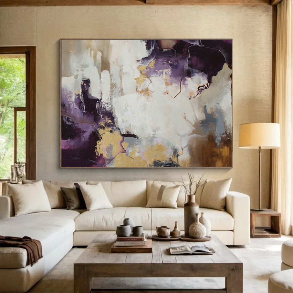 Oversized Custom Hand-Painted Abstract Art for Online Auction Platform Operations Office DLZ2892