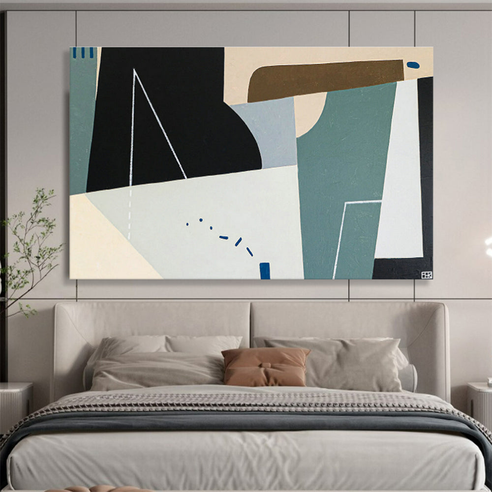 Large-Size Custom Abstract Hand Painting for Antarctic Research Drilling Station Laboratory DLZ2937