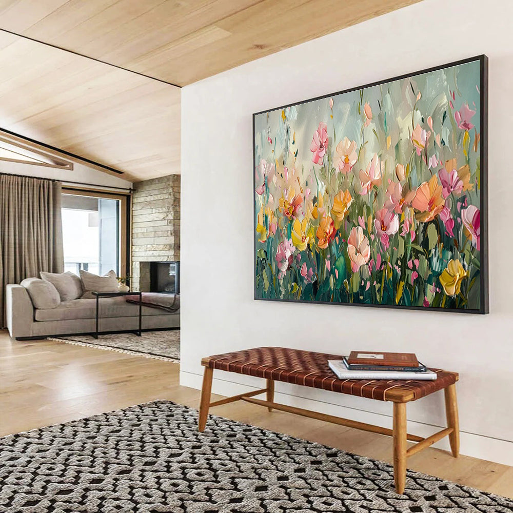 Customized Large Abstract Hand Painting for Underwater Noise Pollution Mitigation Project Office DLZ3093