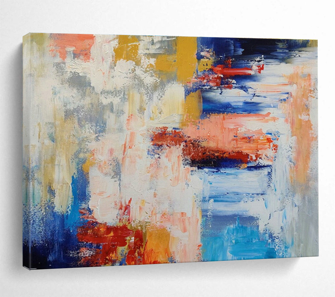 Oversized Custom Abstract Hand Painting for Arctic Sea Ice Drilling and Sampling Station DLZ3030