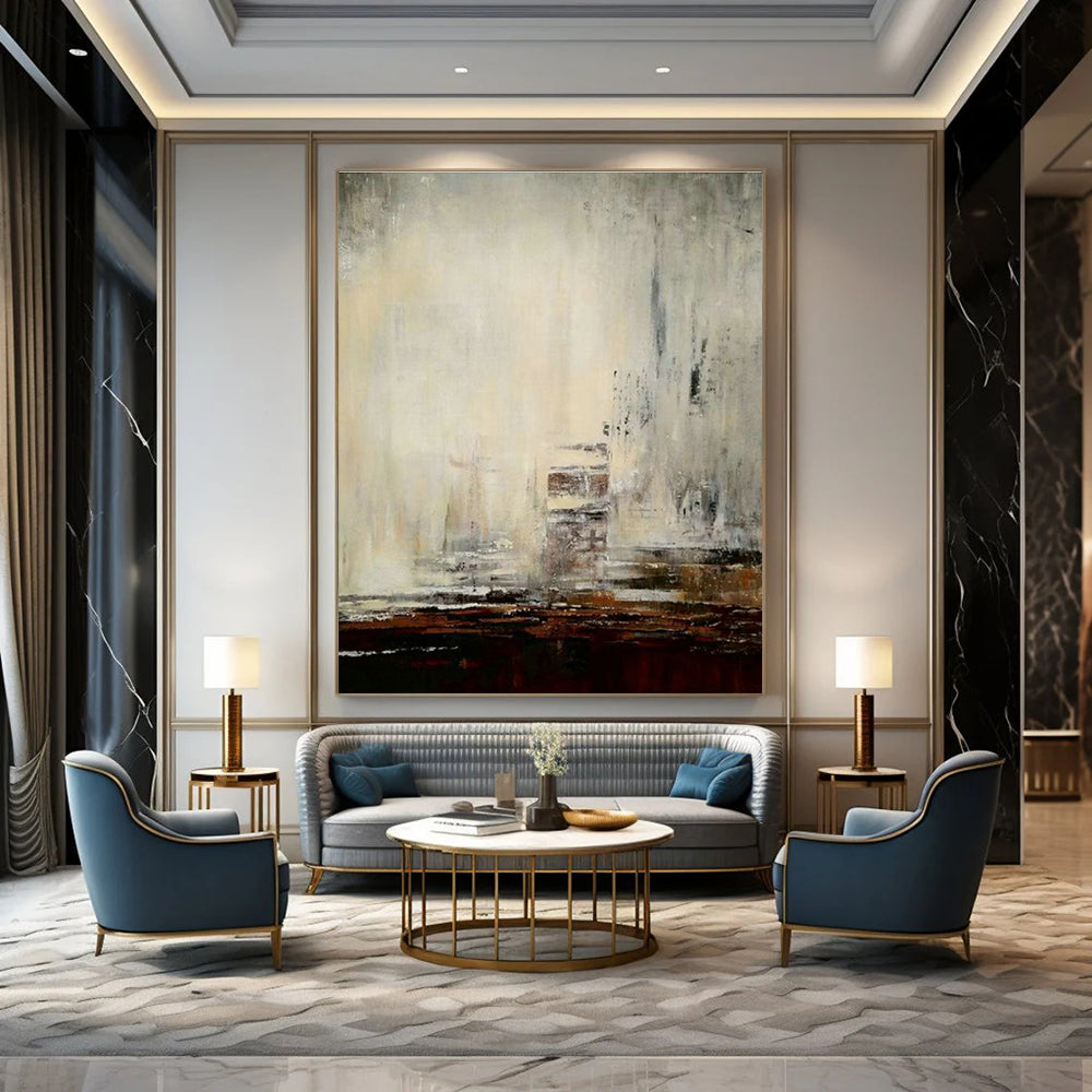 Vast Custom Hand-Painted Abstract Painting - Cinematic Vision for Independent Film Studios  DLZ0315