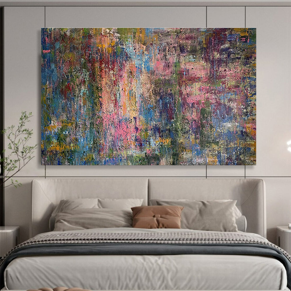 Custom Giant Abstract Hand Painting for Vertical Urban Farming Smart Irrigation System Development Lab DLZ3099