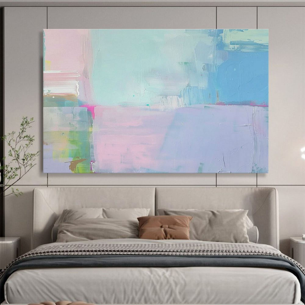 Custom Giant Abstract Hand Painting for High-Altitude Balloon Launch and Recovery Base Operations Office DLZ2865