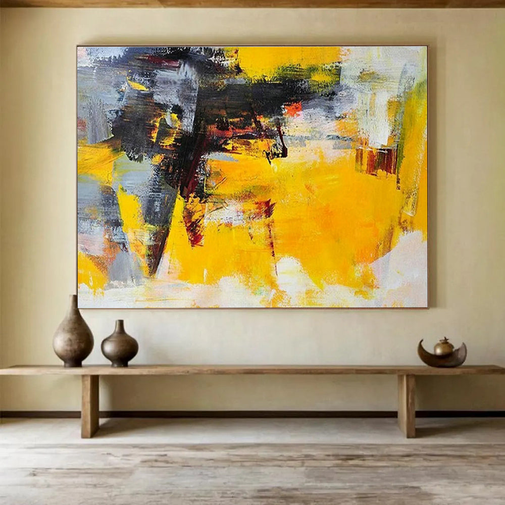 Customized Large Abstract Hand Painting for Airship Hangar Maintenance Area DLZ2813